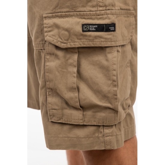 Ανδρική βερμούδα cargo REBASE 251RMSHO-7011 BRASS BEIGE