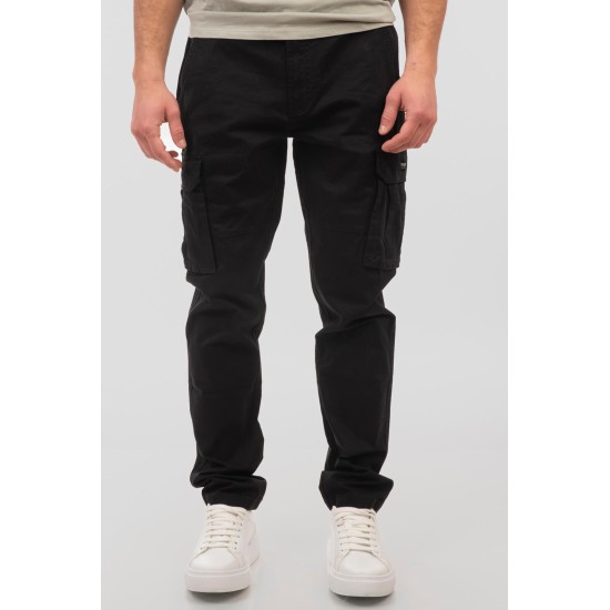REBASE 251RCCP-4026 BLACK Ανδρικό cargo παντελόνι 