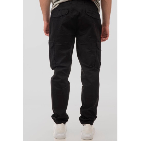 REBASE 251RCCP-4026 BLACK Ανδρικό cargo παντελόνι 