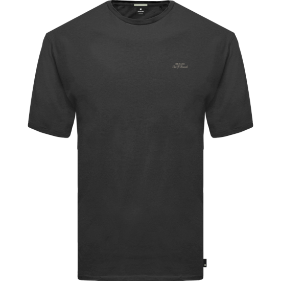 REBASE 251RTS-9014 BLACK T-shirt με διακριτικό λογότυπο