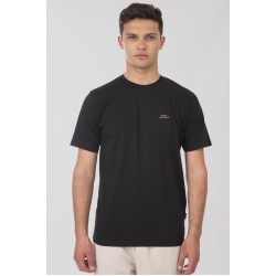 REBASE 251RTS-9014 BLACK T-shirt με διακριτικό λογότυπο