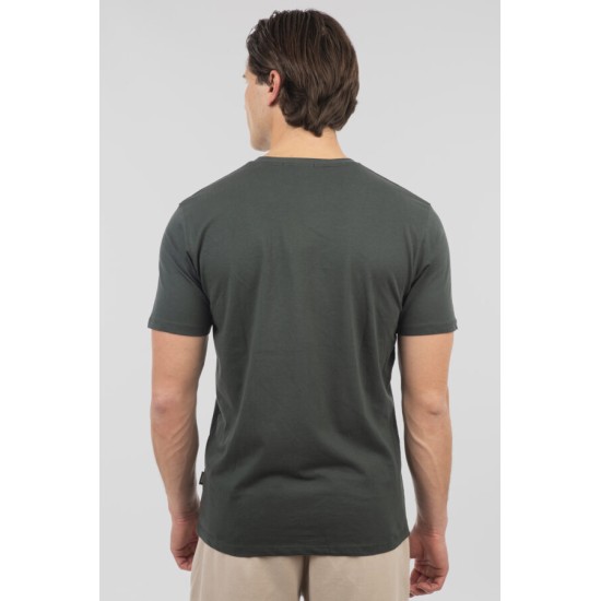 REBASE 251RTS-9014 FOREST GREEN T-shirt με διακριτικό λογότυπο