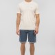 REBASE 251RTS-9014 OFF WHITE T-shirt με διακριτικό λογότυπο