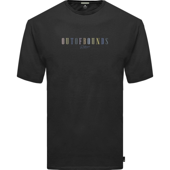 REBASE 251RTS-9017 BLACK T-shirt με λογότυπο