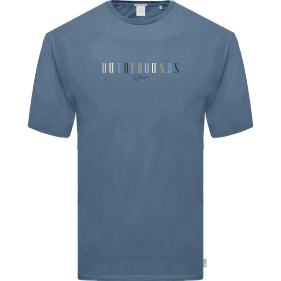 REBASE 251RTS-9017 DUST BLUE T-shirt με λογότυπο