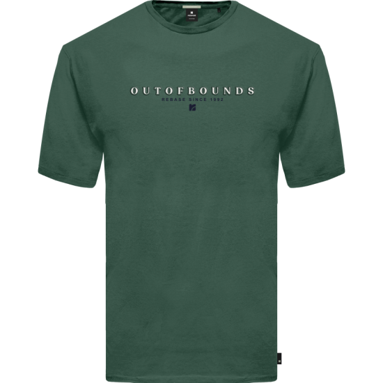REBASE 251RTS-9019 MOSS GREEN T-shirt με 3D λογότυπο