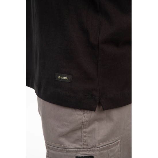 REBASE 251RTS-9037 BLACK T-shirt με λογότυπο