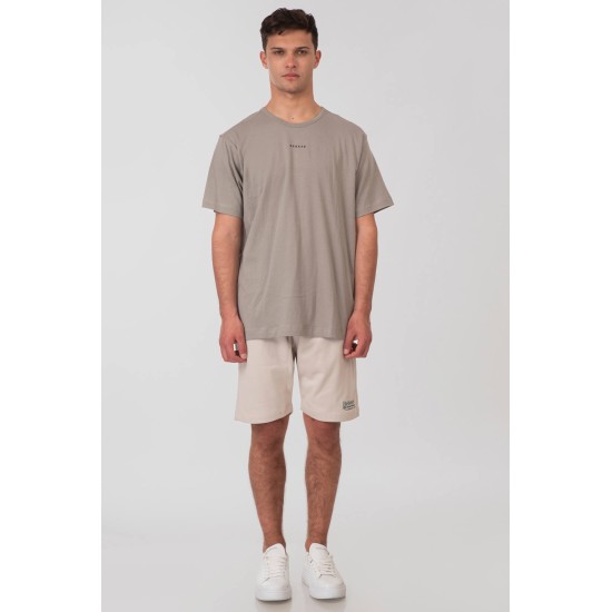 REBASE 251RTS-9037 GREIGE T-shirt με λογότυπο