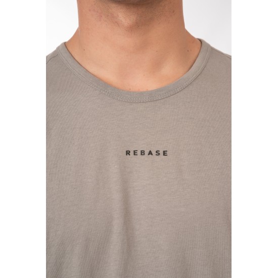 REBASE 251RTS-9037 GREIGE T-shirt με λογότυπο