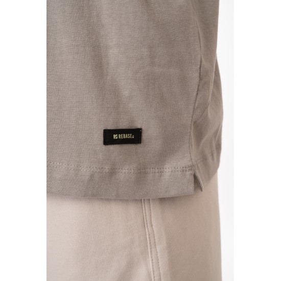 REBASE 251RTS-9037 GREIGE T-shirt με λογότυπο