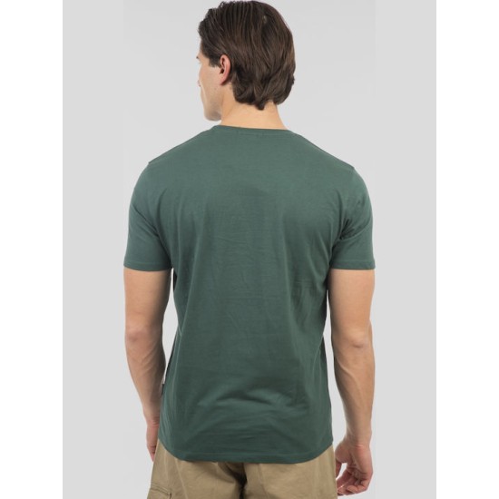 REBASE 251RTS-9019 MOSS GREEN T-shirt με 3D λογότυπο