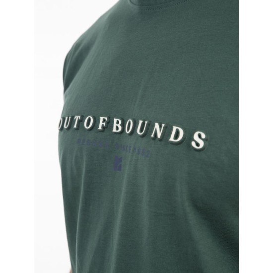 REBASE 251RTS-9019 MOSS GREEN T-shirt με 3D λογότυπο