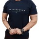 REBASE 251RTS-9019 NAVY T-shirt με 3D λογότυπο