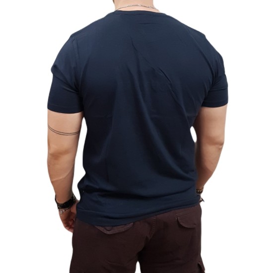 REBASE 251RTS-9019 NAVY T-shirt με 3D λογότυπο