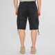 REBASE 261RMSHO-7031 BLACK Cargo βερμούδα με λάστιχο στη μέση 