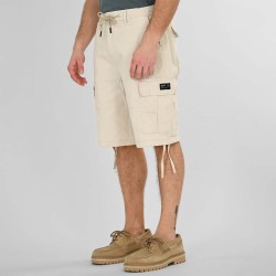 REBASE 261RMSHO-7031 OFF WHITE Cargo βερμούδα με λάστιχο στη μέση REBASE 261RMSHO-7031 OFF WHITE Cargo βερμούδα με λάστιχο στη μέση