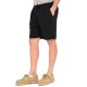 REBASE 261RMSHO-7052 BLACK Ανδρική Βερμούδα λινή