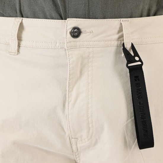 REBASE 261RCCP-4085 OFF WHITE Cargo παντελόνι με λάστιχο 