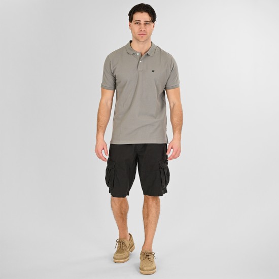Rebase Ανδρική Μπλούζα Polo 261RPS-3032 LT GREY 