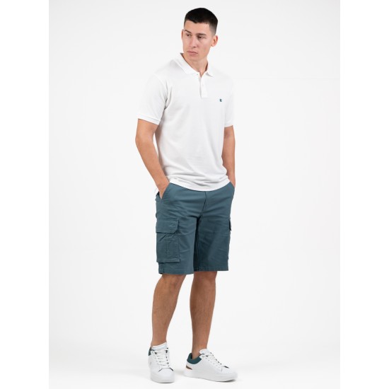 Rebase Ανδρική Μπλούζα Polo 261RPS-3032 WHITE