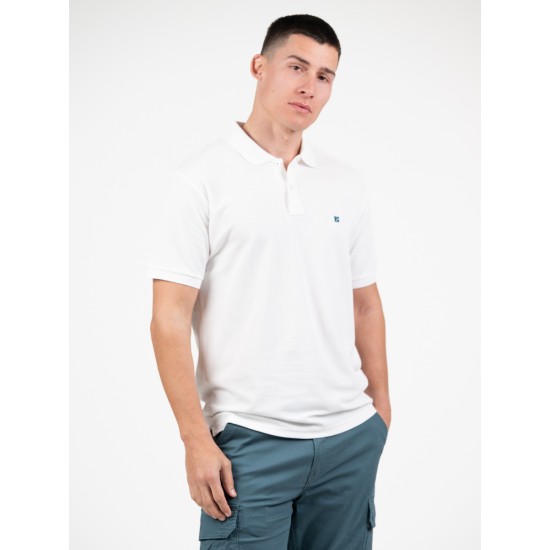 Rebase Ανδρική Μπλούζα Polo 261RPS-3032 WHITE