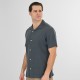 REBASE 261RGS-5180 ANTHRACITE Πουκάμισο με Byron γιακά (Waffle Fabric)