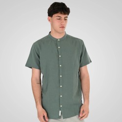 REBASE 261RGS-5177 PALM GREEN Κοντομάνικο Πουκάμισο Mao 