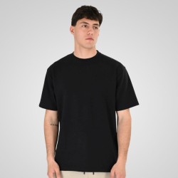 REBASE 261RTS-9118 BLACK T-shirt (Waffle Fabric) 