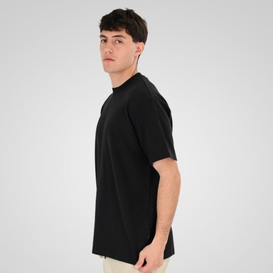 REBASE 261RTS-9118 BLACK T-shirt (Waffle Fabric) 