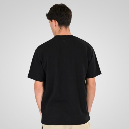 REBASE 261RTS-9118 BLACK T-shirt (Waffle Fabric) 