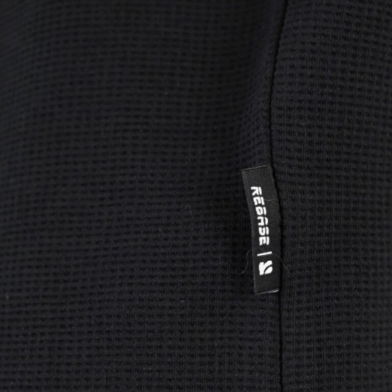 REBASE 261RTS-9118 BLACK T-shirt (Waffle Fabric) 