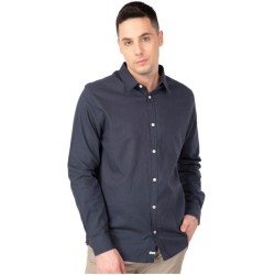 Ανδρικ΄ό λινό πουκάμισο REBASE 241-RGS-580 DARK BLUE
