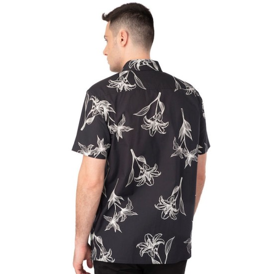 Πουκάμισο φλοράλ κοντομάνικο REBASE 241-RGS-571 BLACK