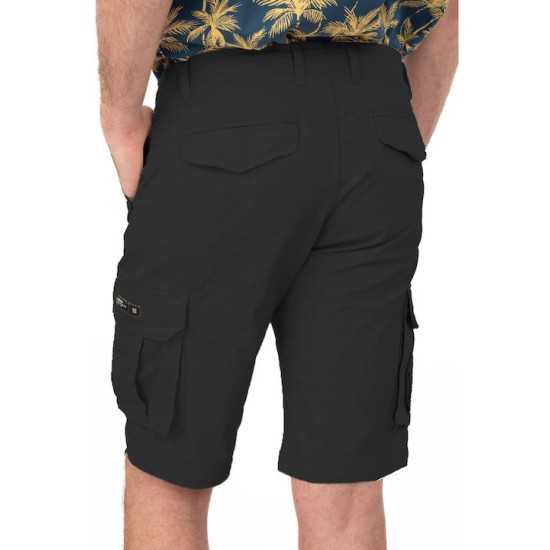Ανδρική βερμούδα cargo REBASE 241-RMSHO-707 BLACK