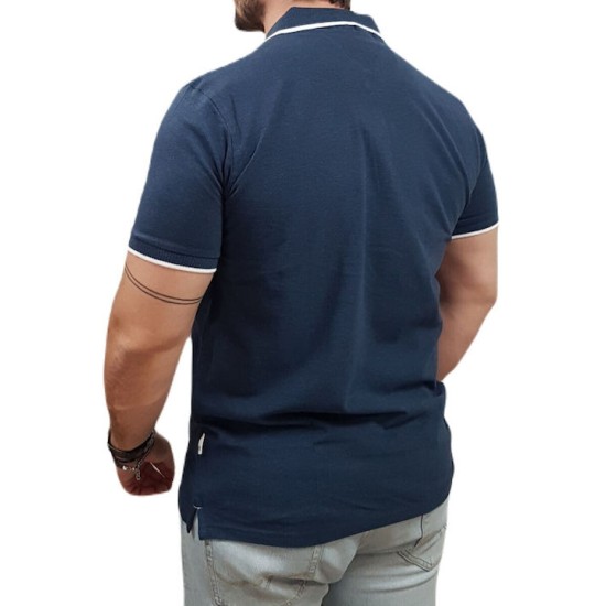 Rebase Ανδρική Μπλούζα Polo 241-RPS-302 INDIGO