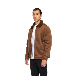 Splendid fashion ανδρικό κοντό μουτόν πανωφόρι 52-201-027 CAMEL