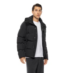 SPLENDID 54-201-009 BLACK Ανδρικό demi πανωφόρι με κουκούλα 