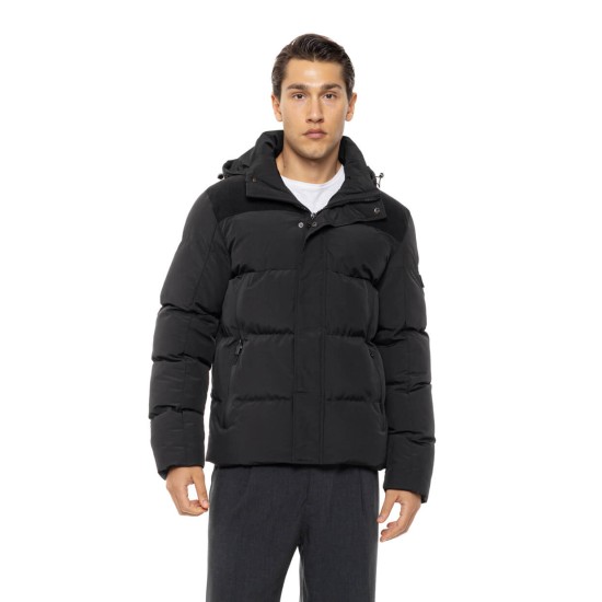 SPLENDID 54-201-009 BLACK Ανδρικό demi πανωφόρι με κουκούλα 