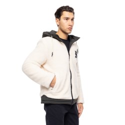 Splendid fashion ανδρικό κοντό μπουφάν με κουκούλα 52-201-077 OFF WHITE