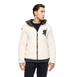 Splendid fashion ανδρικό κοντό μπουφάν με κουκούλα 52-201-077 OFF WHITE