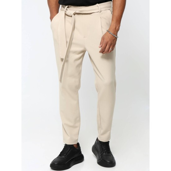 TRESOR 4162 BEIGE Παντελόνι Με Λάστιχο Στην Μέση JERSEY