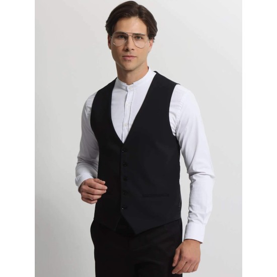 TRESOR Ανδρικό Γιλέκο Με Κουμπάκια ADAN 9433 BLACK
