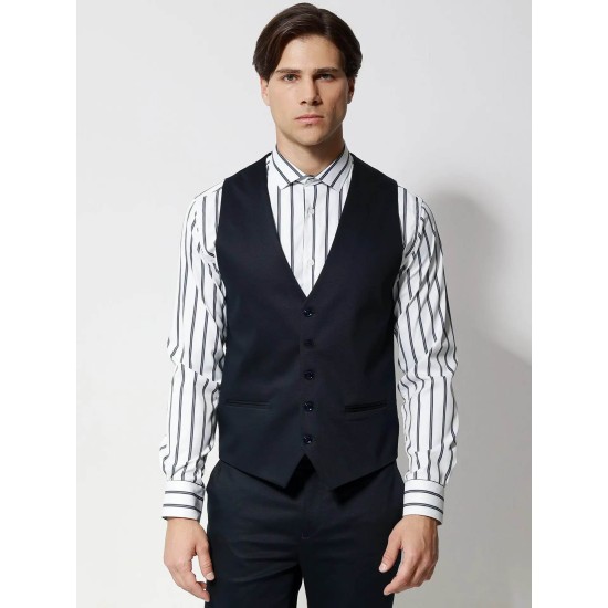 TRESOR Ανδρικό Γιλέκο Με Κουμπάκια ADAN 9432 BLUE