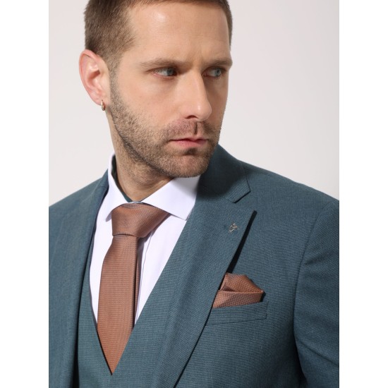 TRESOR 2042 Ανδρικό Κοστούμι Με Γιλέκο MORENO Πράσινο 